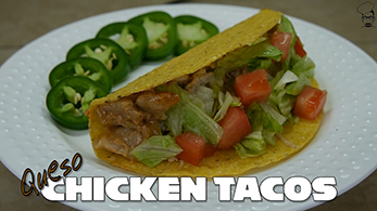 Queso Chicken Tacos