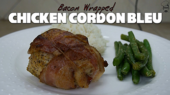 Bacon Wrapped Chicken Cordon Bleu